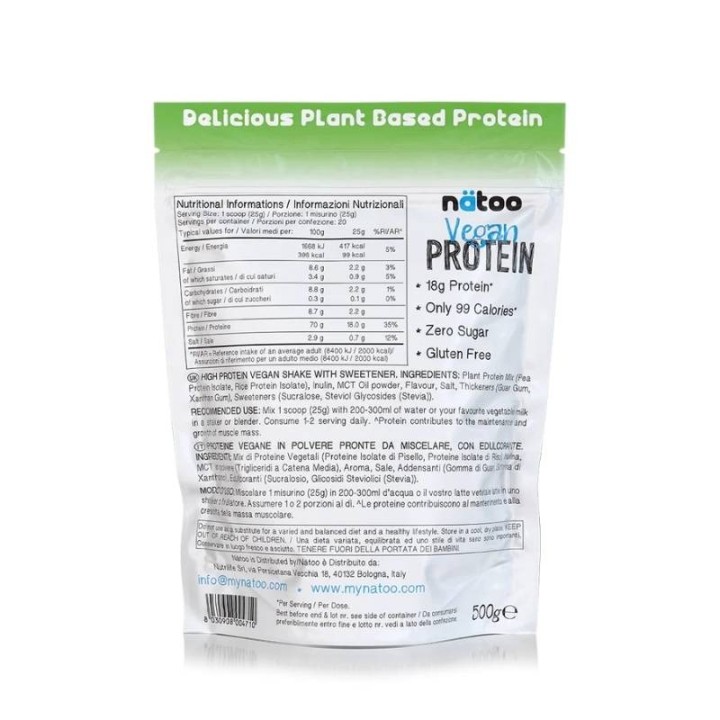 Nätoo Vegan Protein Vaniglia 500g | ProteinPower