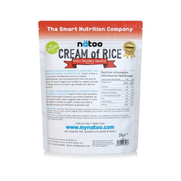 Nätoo Crema di Riso White Choco Hazelnut 1kg | ProteinPower
