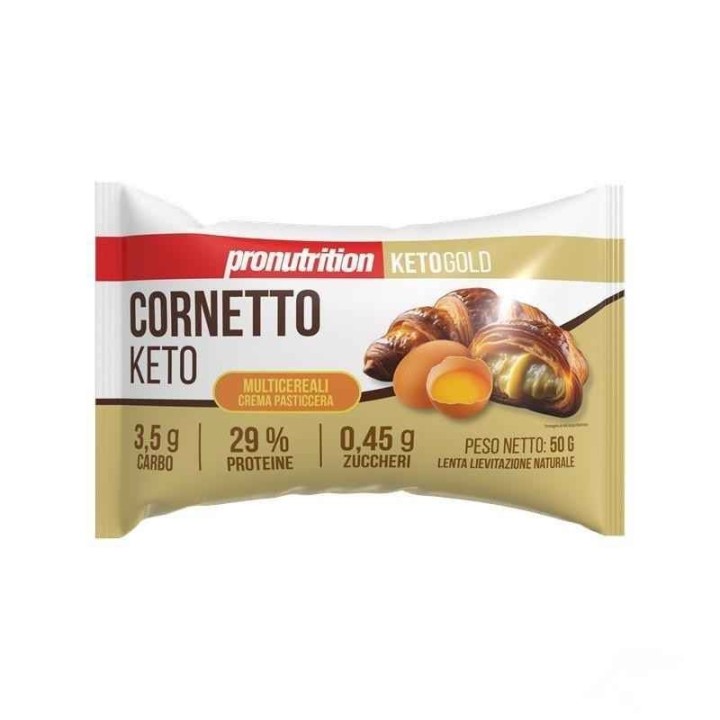 Pro Nutrition Cornetto Keto Crema Pasticcera e Cereali – 50g