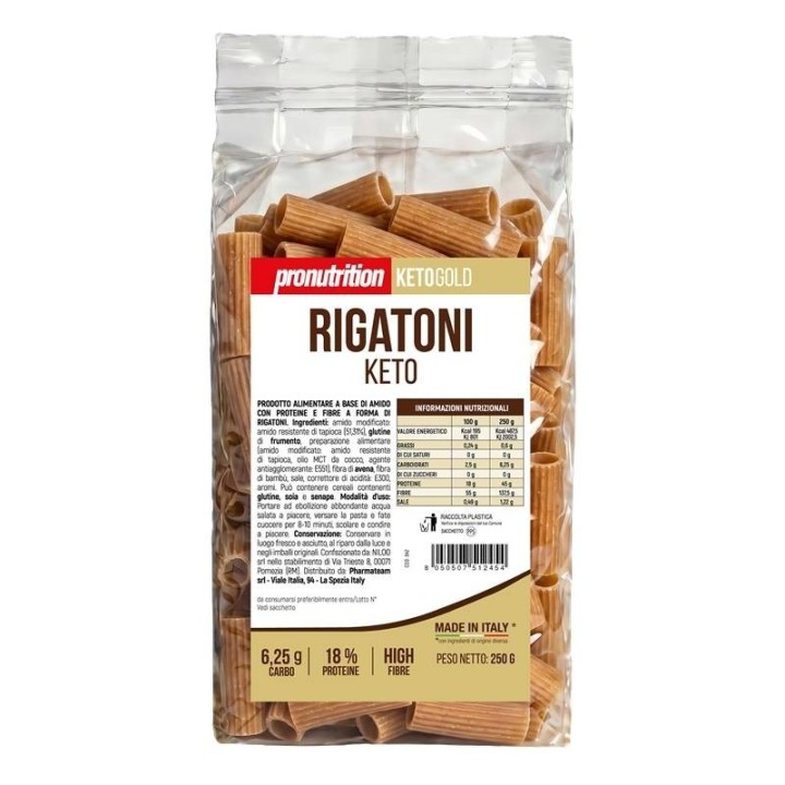 Pro Nutrition Pasta Keto Proteica Rigatoni – Confezione da 250g