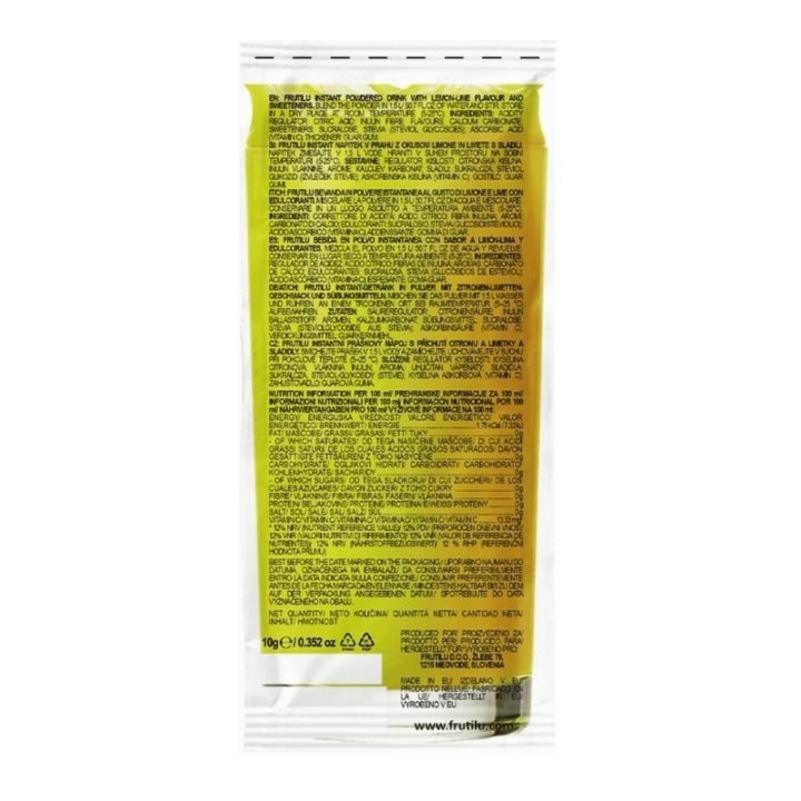 Frutilu Bevanda Istantanea Gusto Limone & Lime – Bustina da 10g – foto 2
