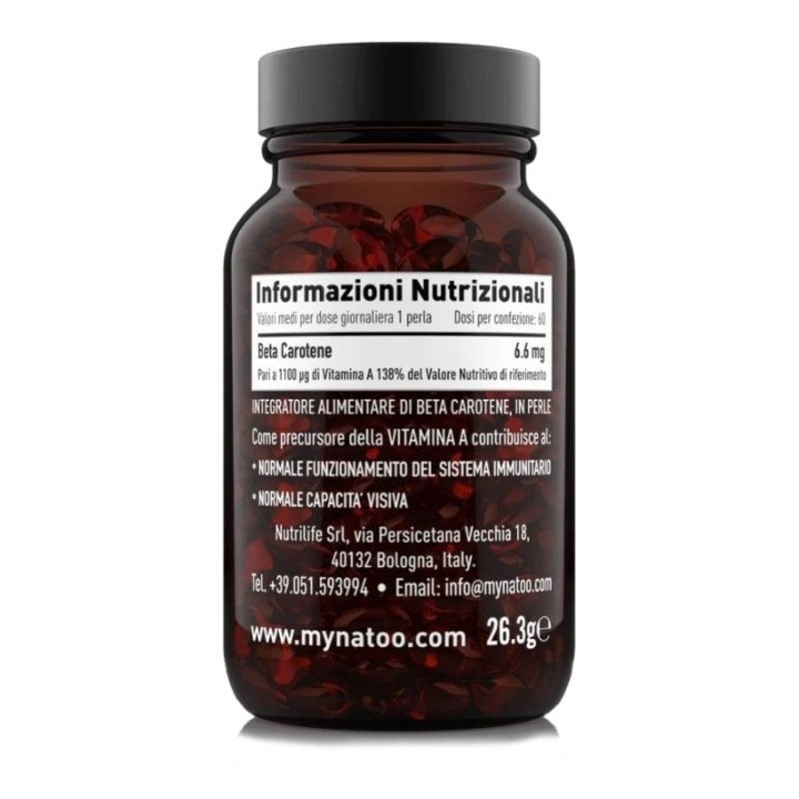 Natoo Beta Carotene 60 Perle | ProteinPower