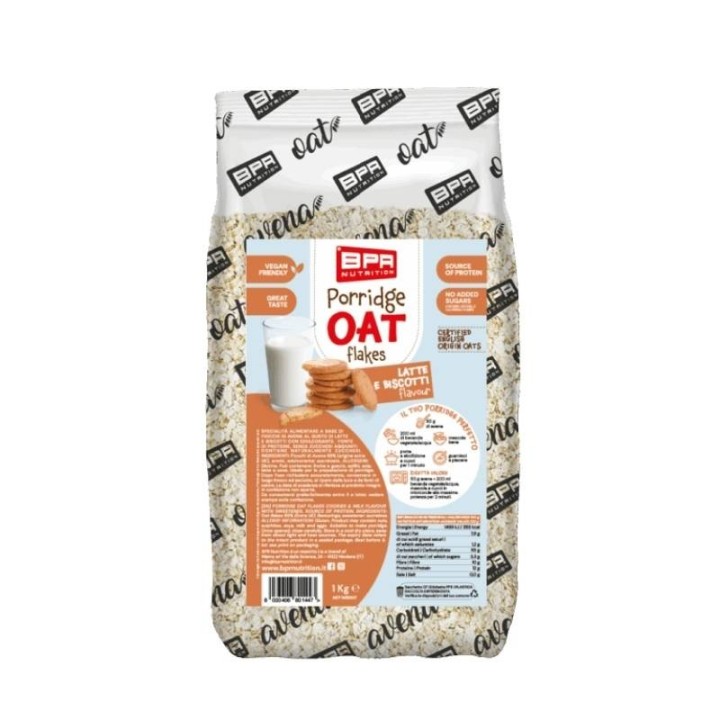 BPR Nutrition Porridge Oat Flakes Latte e Biscotti – 1 kg